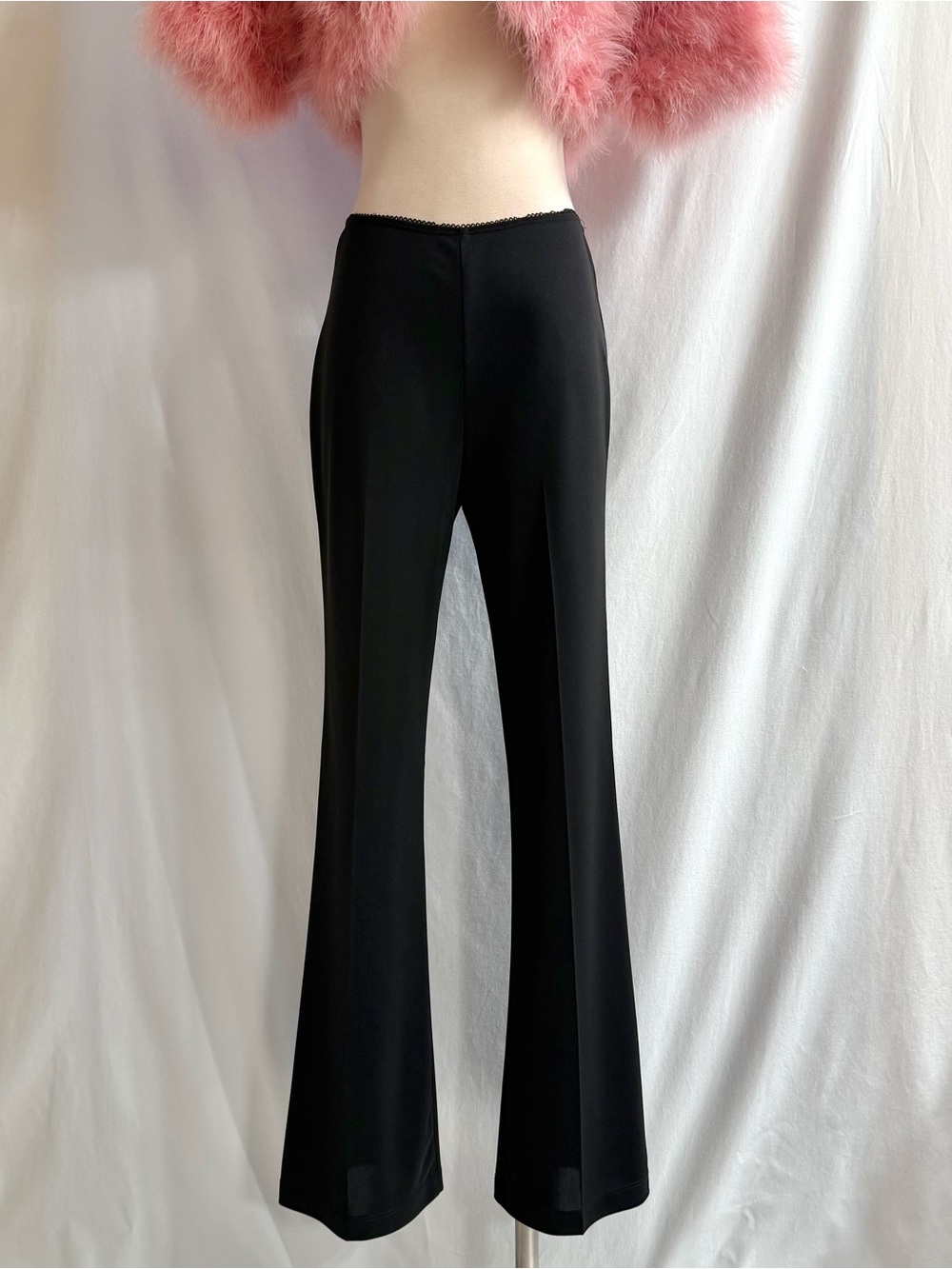 Y2K High Waist Black Stretchy Pants